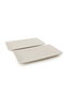 Hermia ST032002F950A000000MAKYK00 Juego de Fuentes de Cerámica 33 x 17 cm (2 Piezas) Blanco